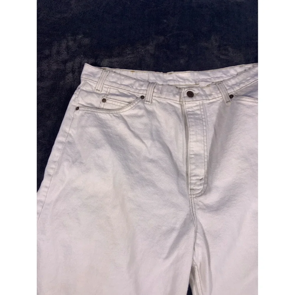 Vintage Levi's Orange Tab White Denim Shorts Men's Relaxed Fit 90s EU 35